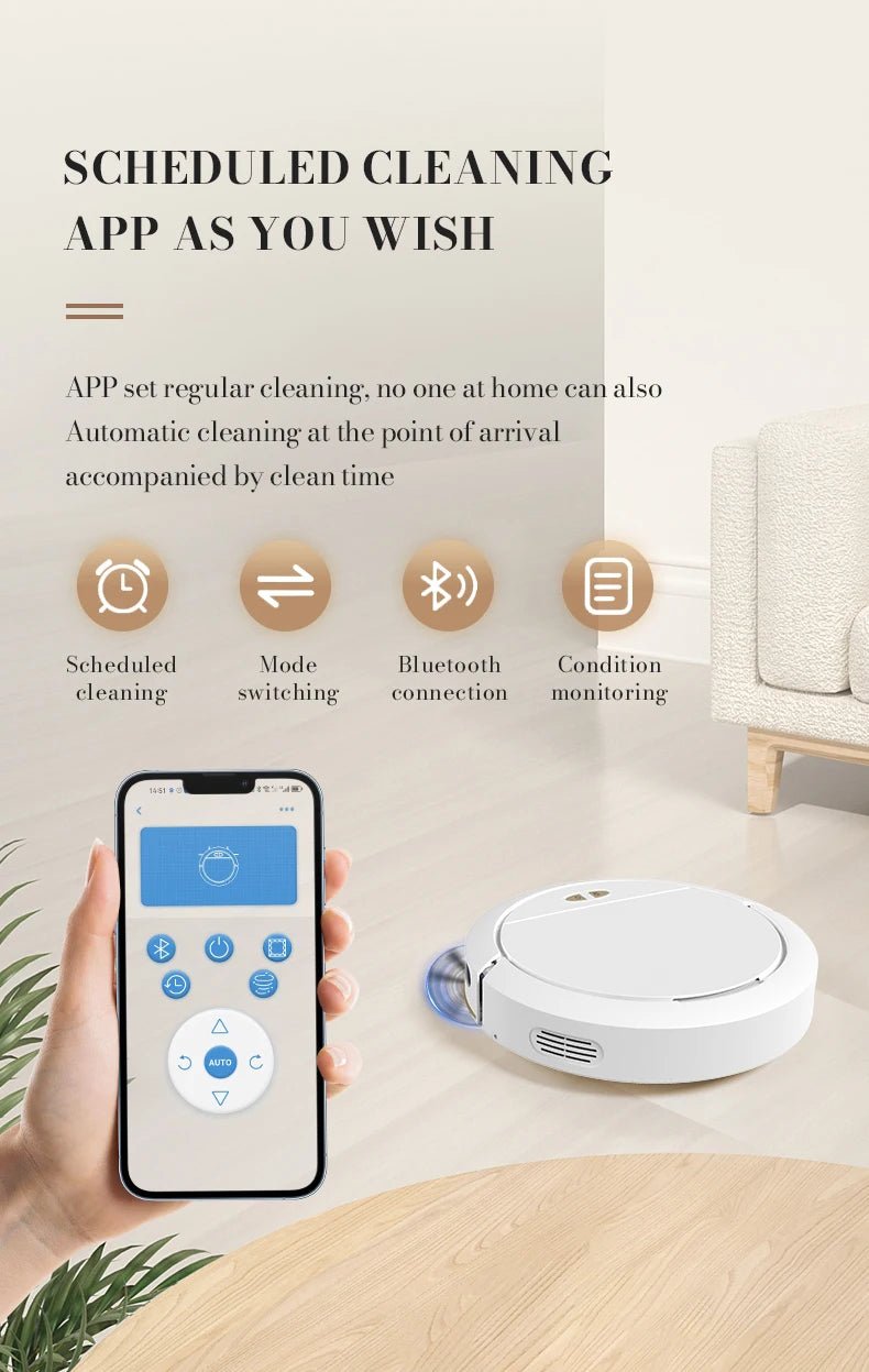3-in-1 Intelligent Robot Vacuum Cleaner – Sweep, Mop & APP Control