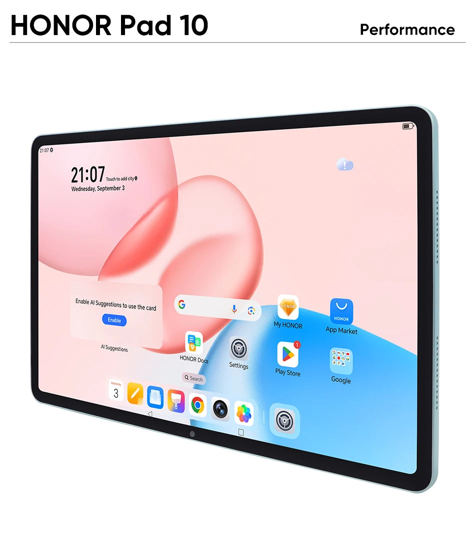 HONOR Pad 10 Global – 12.1" 2.5K Eye Comfort, Snapdragon 7 Gen 3, 10100mAh, MagicOS 9