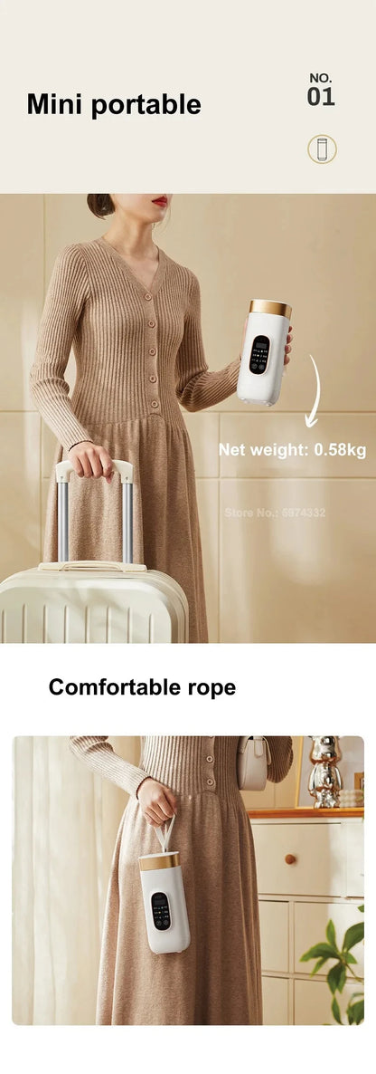 650ml Portable Electric Travel Kettle – 400W, Temperature Control, Auto Keep Warm | Office & Travel Teapot