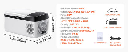 SucceBuy Portable Car Refrigerator & Freezer | 20–55L | DC 12V/24V & AC 110-240V | EU Stock