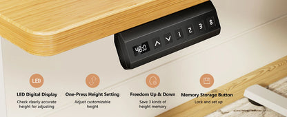 JHK Electric Standing Desk 40x24" – Height Adjustable Sit-Stand Ergonomic Workstation