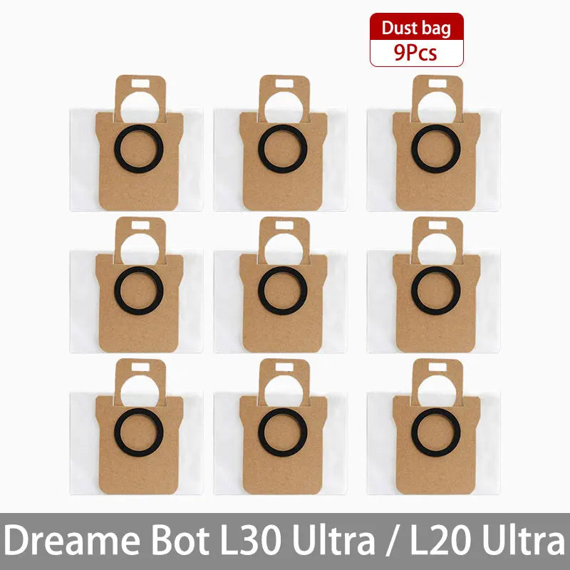 Dreame Bot L30 Ultra / L20 Ultra Replacement Parts | Main Brush, Side Brush, HEPA Filter, Mop, Dust Bag