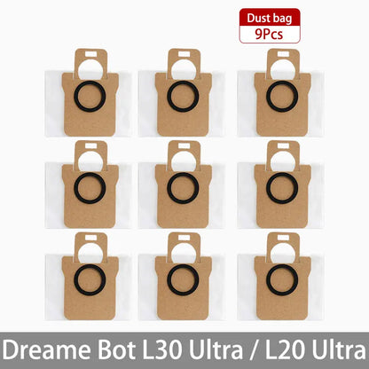 Dreame Bot L30 Ultra / L20 Ultra Replacement Parts | Main Brush, Side Brush, HEPA Filter, Mop, Dust Bag
