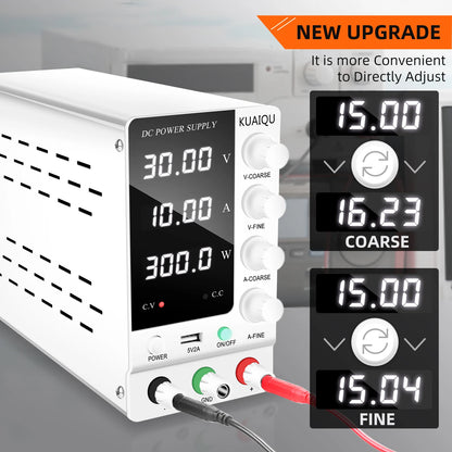 KUAIQU Adjustable DC Lab Bench Power Supply (30V–120V)