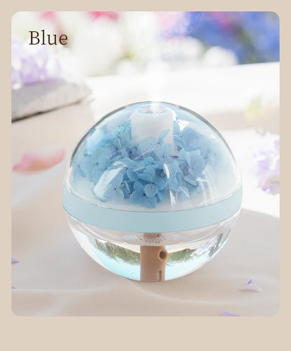 USB Rechargeable Air Humidifier 270ml — 800mAh Battery, Colour LED Light, Mist Maker, Flower Design