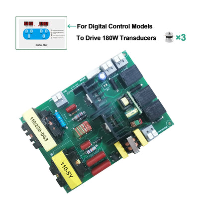 40kHz Ultrasonic Generator PCB Board 60W–180W – Mechanical & Digital Driver for Ultrasonic Cleaner 110V/220V