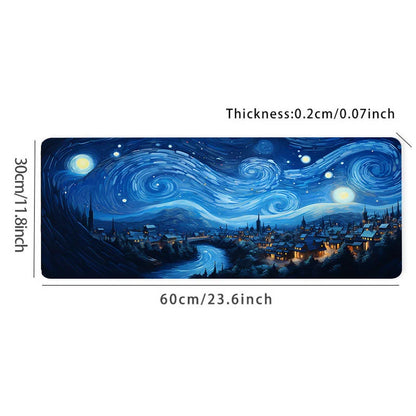 Night Starry Sky Galaxy Mouse Pad – Large Rubber Anti-Slip Gaming Deskmat, Keyboard Pad