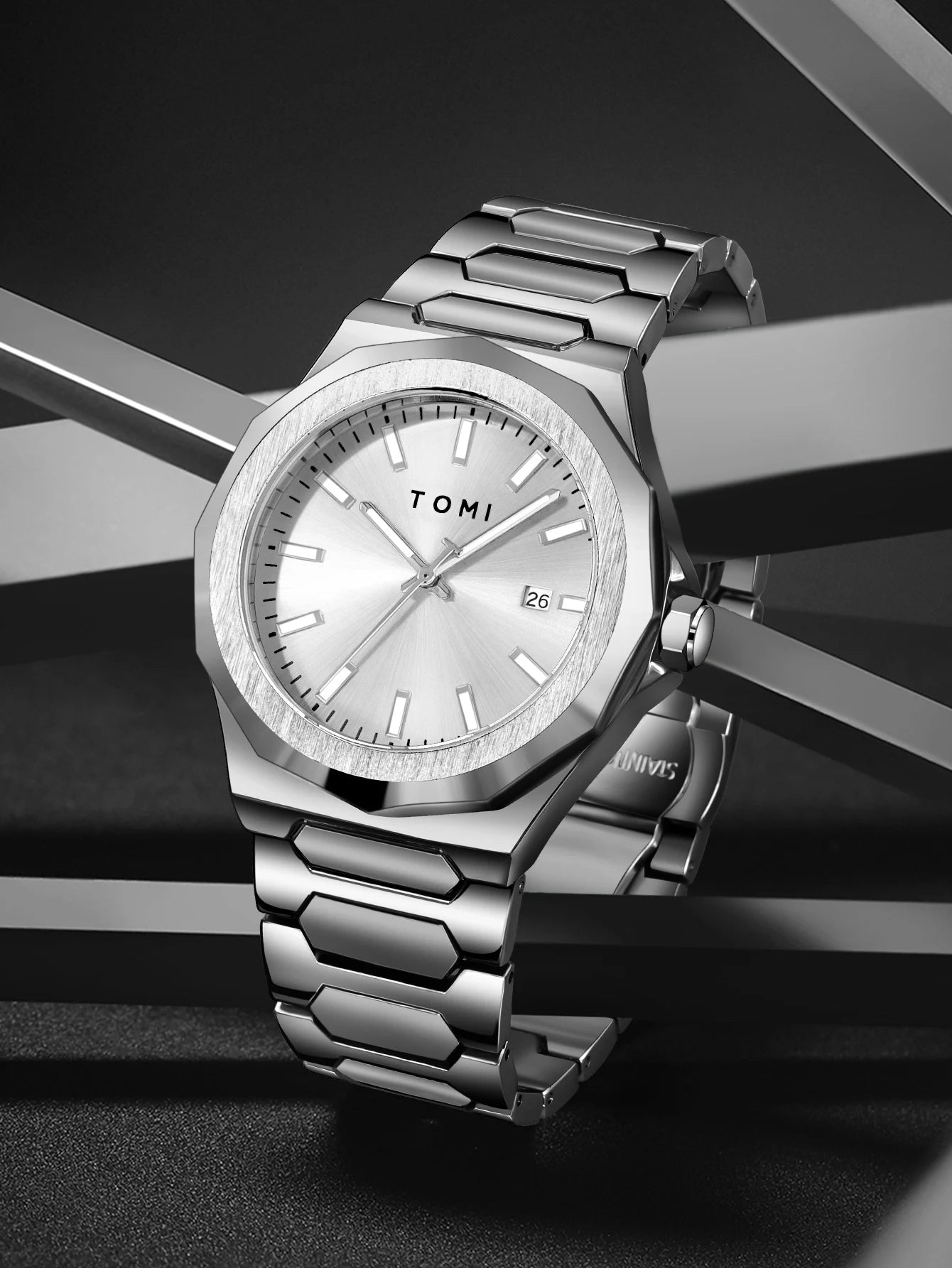 TOMI Luxury Men’s Watch & Gift Box Set – Business Quartz Watch