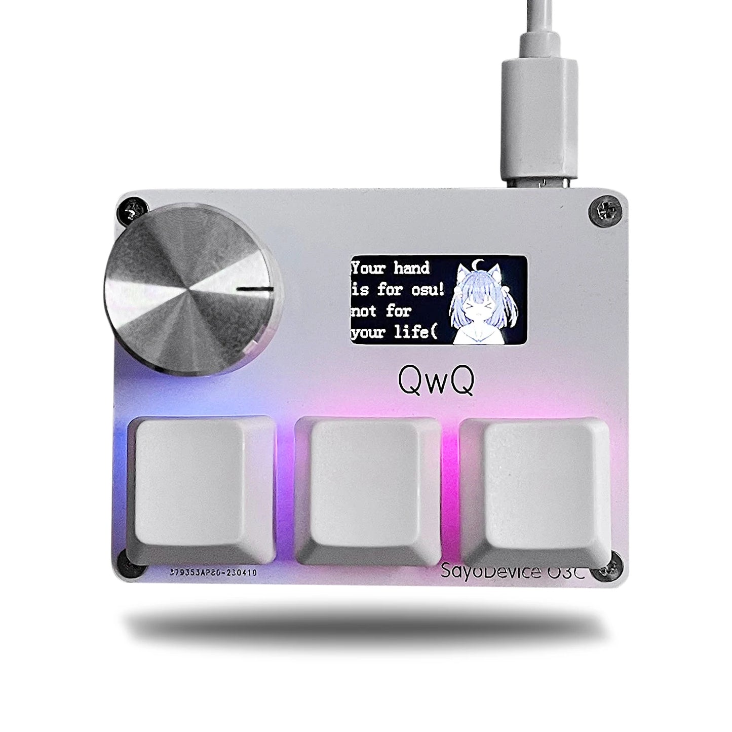 SayoDevice O3C Rapid Trigger Magnetic Switch Keyboard – RGB, Volume Knob, DJMAX/SDVX/Geometry Dash