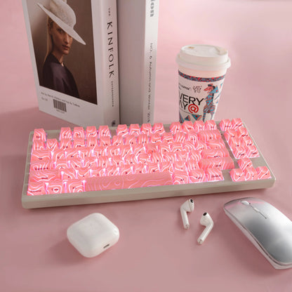 XVX Topographic Keycaps 118 Keys – OEM Profile, Shine-Through, IMD-Tech, Side Print