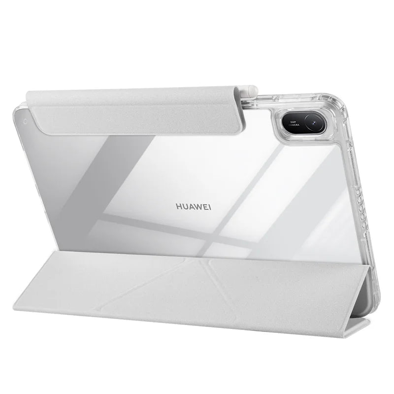 Huawei MatePad 11.5 2025 Smart Fold Case – Magnetic PU Leather + Acrylic Hard Back