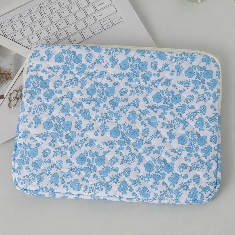 Coquette Floral Laptop Sleeve – 11"/13"/15", Cotton Liner, Carrying Case for Office