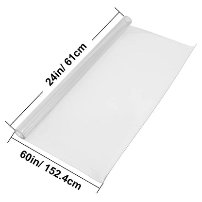 SucceBuy Transparent PVC Table Cloth – 1.5–2mm Soft Glass, Waterproof, Oilproof Desk Protector