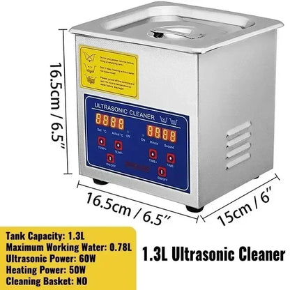 Ultrasonic Cleaner 1.3L–30L 40kHz 220V EU Plug – Portable Ultrasound Bath Washer