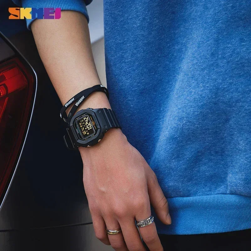 SKMEI 1629 Bluetooth Sport Digital Watch – Pedometer, Calorie Tracker for iPhone, Huawei, Xiaomi