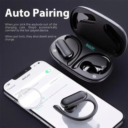 A520 Wireless Bluetooth 5.3 Ear Hook Headset – HIFI Stereo, Microphone, Running & Gaming