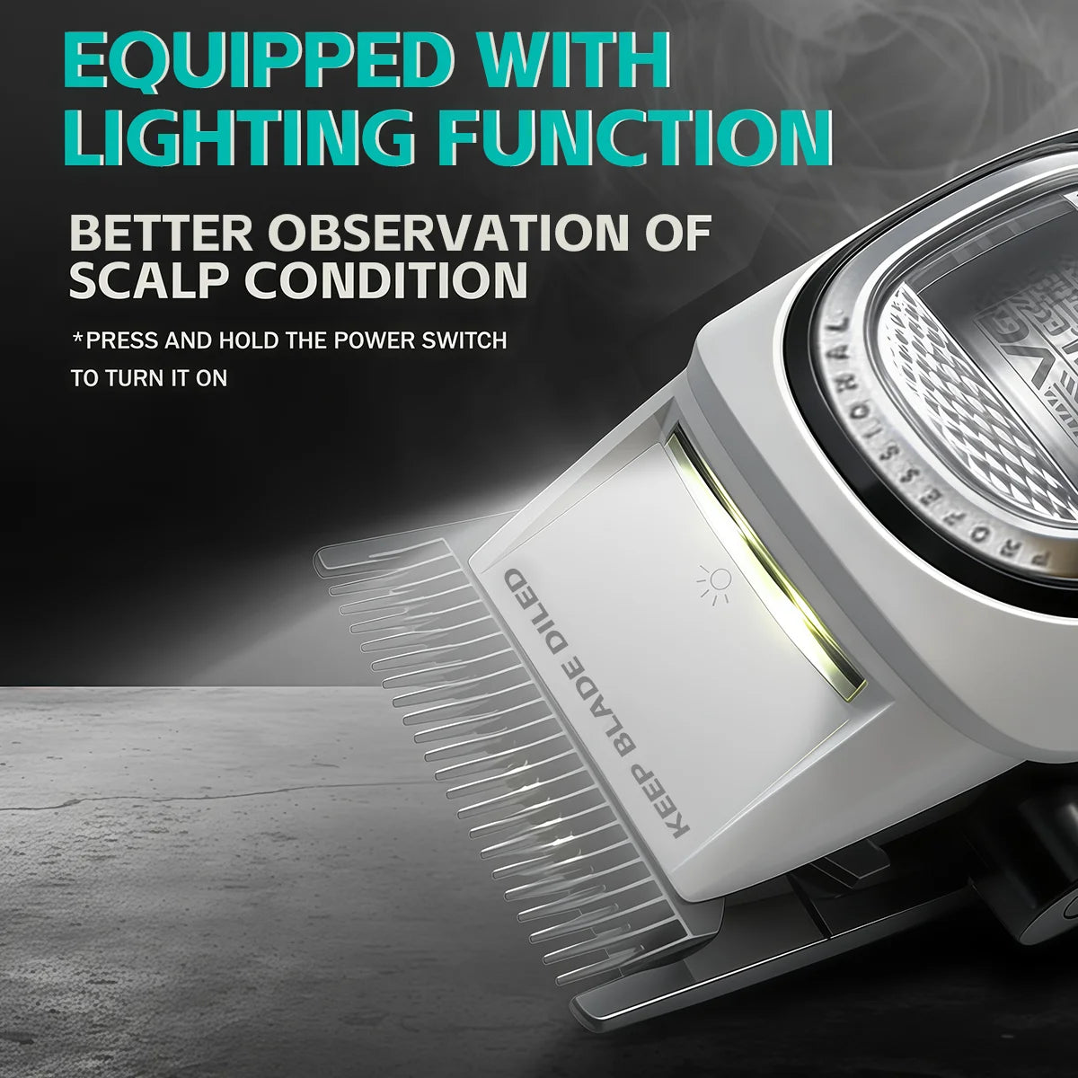 VGR V-888C Professional Hair Clipper – Brushless External Rotor Motor, Carbon Blade, 90min Runtime