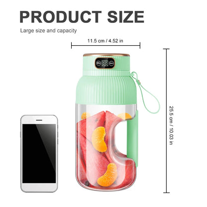 1000ML Portable USB Juicer Blender – Citrus Smoothie Cup for Travel & Home