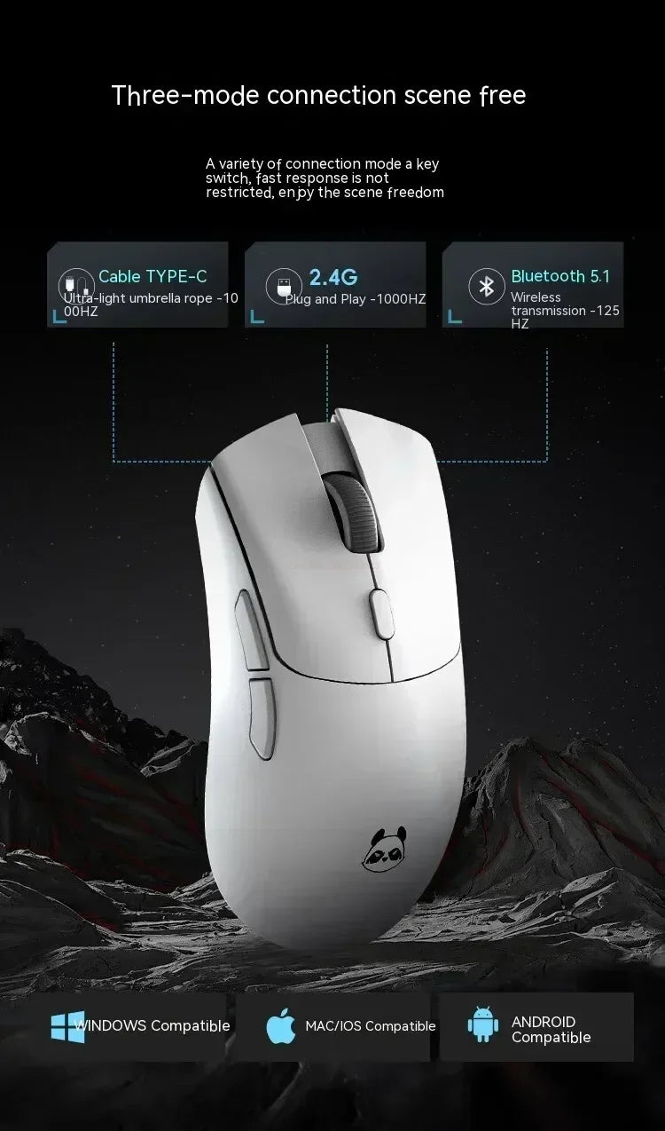 Metaphyuni Metapanda P1 Pro Wireless Gaming Mouse – PAW3395, Low Latency, Lightweight, Ergonomic