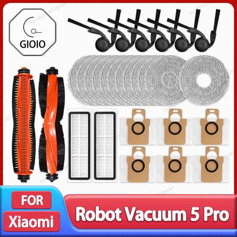 Xiaomi Robot Vacuum 5 Pro / OV21GL Spare Parts – Brush, Filter, Mop & Dust Bag