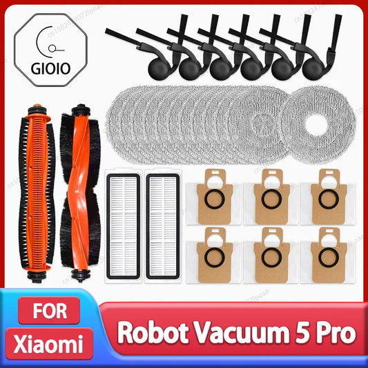 Xiaomi Robot Vacuum 5 Pro / OV21GL Spare Parts – Brush, Filter, Mop & Dust Bag