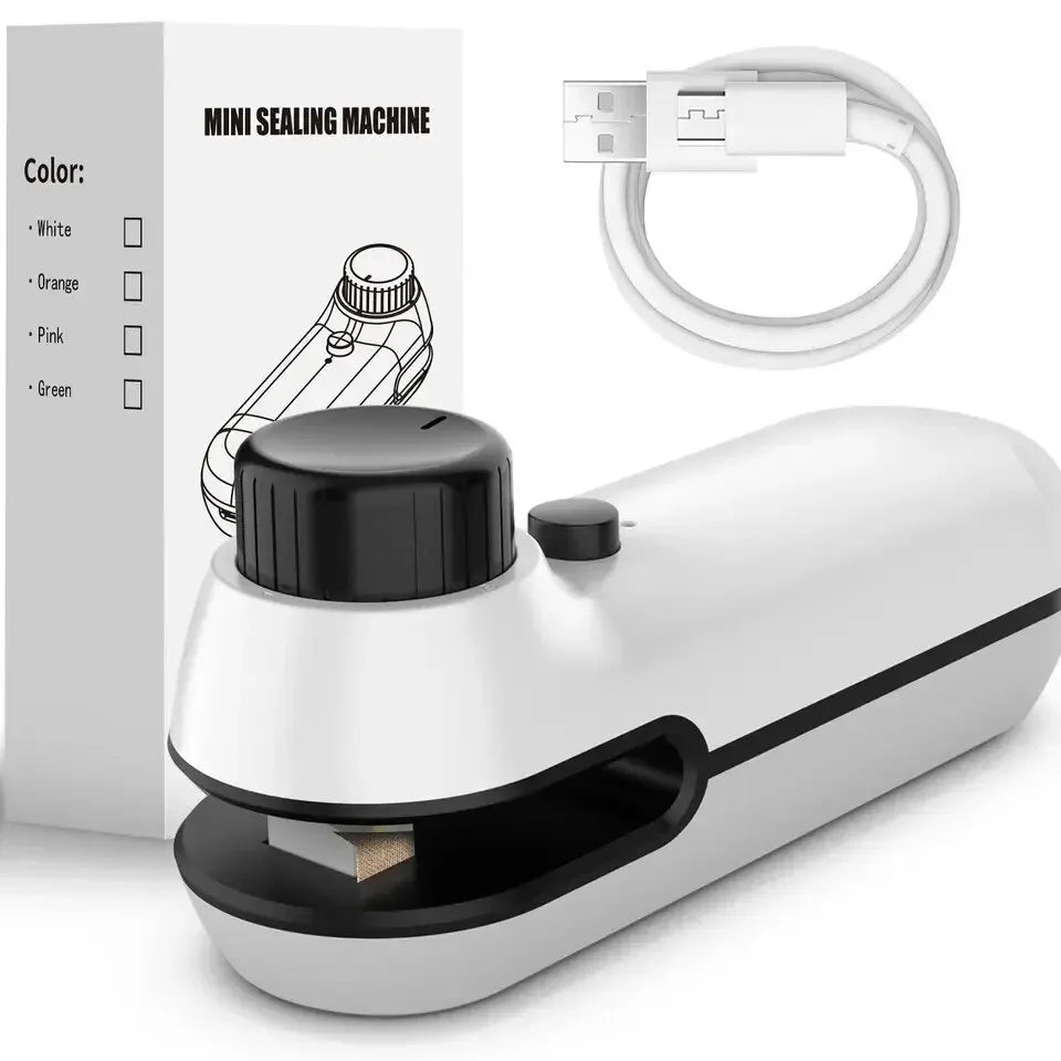2-in-1 Mini Handheld Heat Sealer – USB Rechargeable Bag Sealer