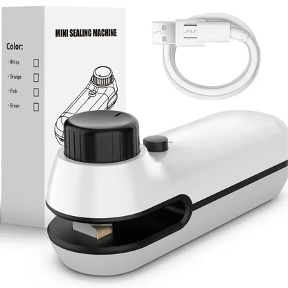 2-in-1 Mini Handheld Heat Sealer – USB Rechargeable Bag Sealer