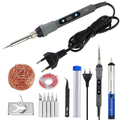 60W / 80W Adjustable Temperature Electric Soldering Iron – Digital Display