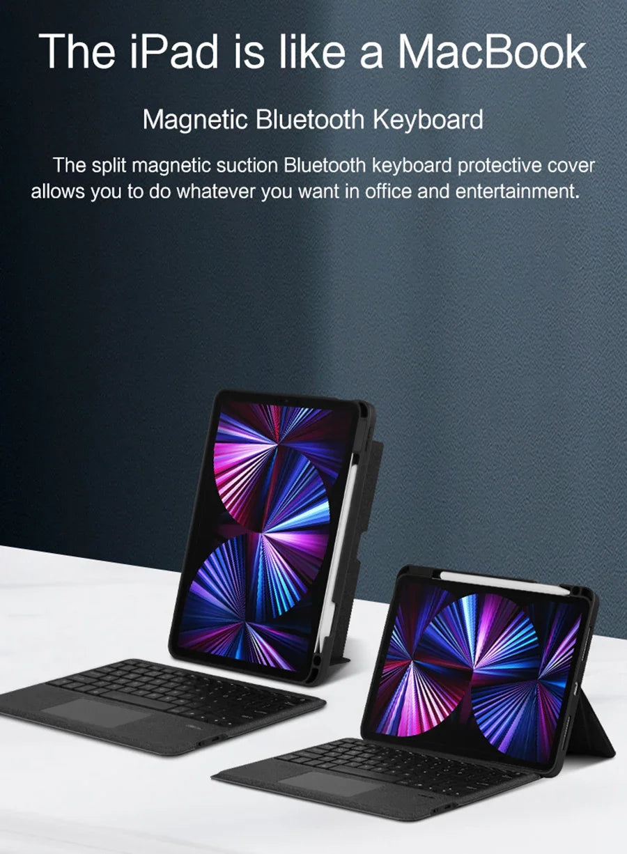 Magic Keyboard Case for iPad – Trackpad, Backlight, Air/Pro/10th-11th Gen