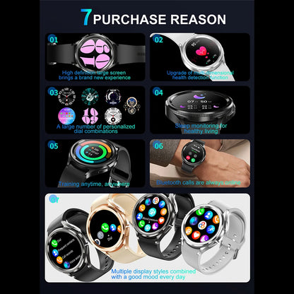 2025 Smart Watch 6 – AMOLED HD Screen, 100+ Sport Modes, IP68 Waterproof, Android & iOS