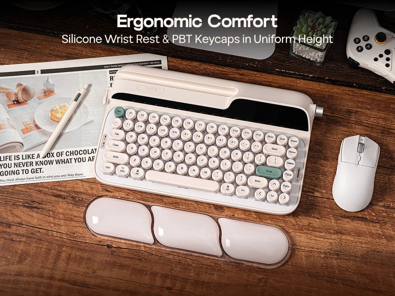 EPOMAKER Glyph 75% Mechanical Keyboard | Retro Typewriter | TFT Screen | Rotary Knob | Wired / 2.4GHz / BT