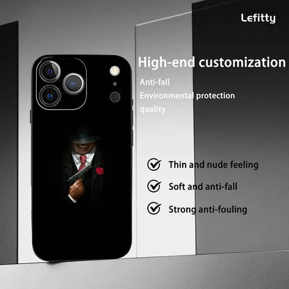Cool Russian Mafia Frosted Phone Case for iPhone 17/16/15/14/13/12/11 Pro Max – Soft Shell