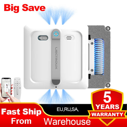 Liectroux S9 2026 Robot Window Vacuum Cleaner – Auto Water Spray, APP Control