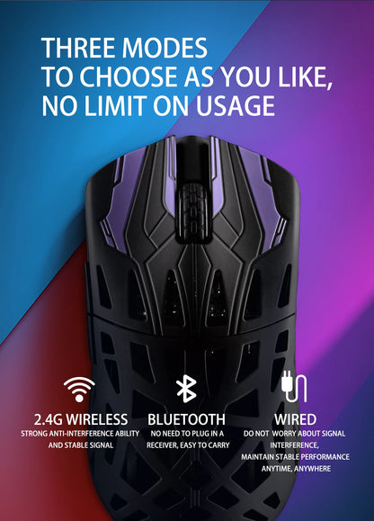 IROK HE6 Ultra Wireless Gaming Mouse – 30000 DPI, Carbon Fiber, PAW3950, Dual Mode, E-Sports