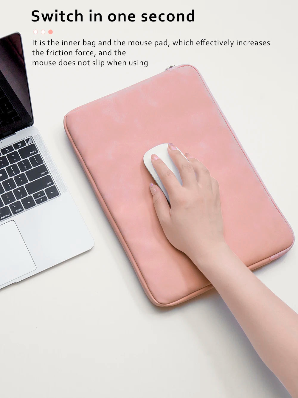 EGYAL Laptop Sleeve Bag – PU Zipper, 13–16", MacBook Air/Pro, Dell, Xiaomi, Huawei, 3 Colors