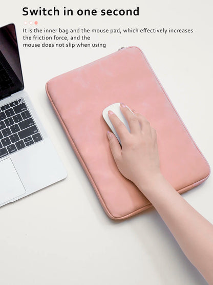 EGYAL Laptop Sleeve Bag – PU Zipper, 13–16", MacBook Air/Pro, Dell, Xiaomi, Huawei, 3 Colors