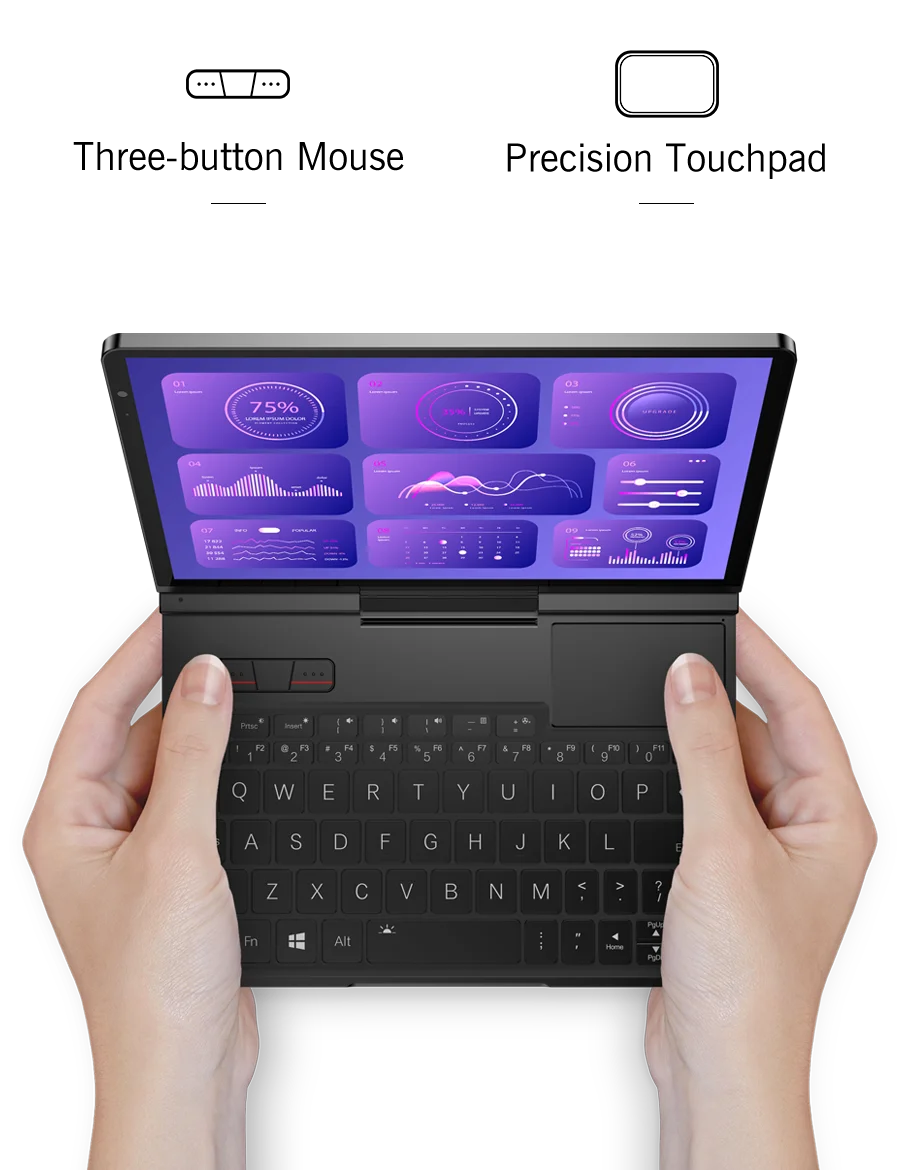 GPD Pocket 4 8.8" 2-in-1 Handheld Laptop | AMD AI 9 HX 370 / Ryzen 7 8840U | 64GB DDR5 | 2.5K 144Hz | Win 11