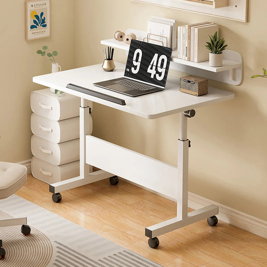Mobile Standing Desk with Wheels – Adjustable Height 80x40cm Home Office Workstation