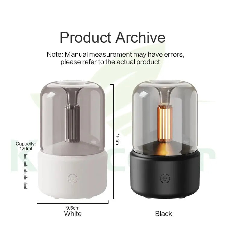 KINSCOTER USB Aroma Diffuser – Portable Air Humidifier, Essential Oil Night Light, Cold Mist Maker for Bedroom & Gift