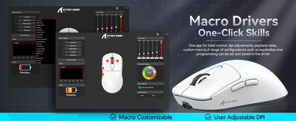 Attack Shark X3 Wireless Gaming Mouse – 49g, PAW3395, Triple Mode