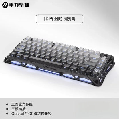 GravaStar K1 Wireless Gaming Keyboard | Tri-Mode BT/2.4GHz/USB | Long Battery | Custom Mechanical | RGB