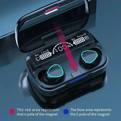 M10 Wireless Bluetooth TWS Sport Earbuds - Waterproof Music Headset for iPhone, Huawei, OPPO, Xiaomi