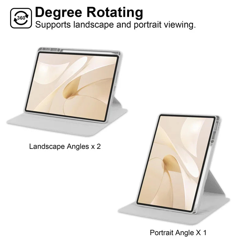 360° Rotating Acrylic Stand Case with Pencil Holder for Huawei MatePad 12x / MatePad Air 12 2024