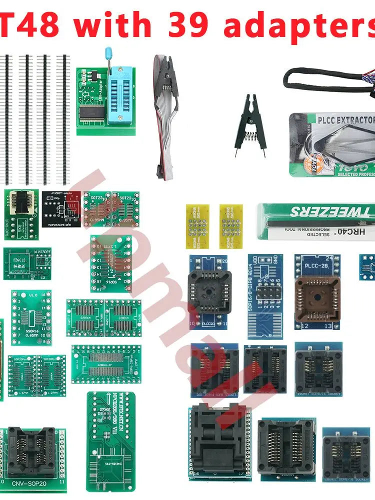 XGecu T48 (TL866-3G) Universal Programmer – 39 Adapters, 31000+ ICs, SPI/NAND/eMMC
