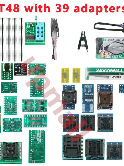 XGecu T48 (TL866-3G) Universal Programmer – 39 Adapters, 31000+ ICs, SPI/NAND/eMMC