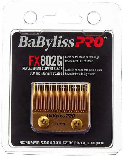 Titanium coated FX707 replacement blade for BAB PRO trimmer, compatible with FX787, FX726, FX787Z, DLC carbon steel finish.