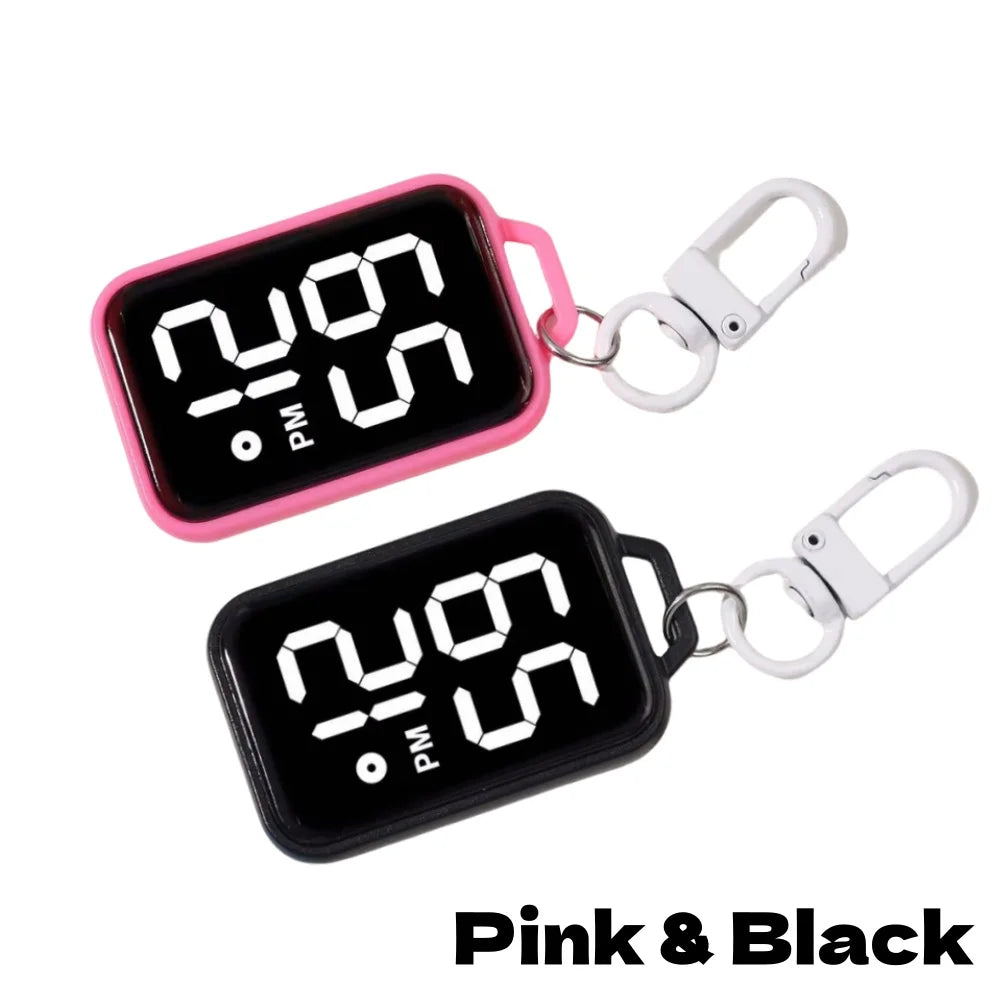 LED Keychain Pocket Watch | Digital Display for Students & Kids