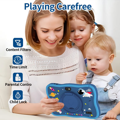 BDF 7" Kids Tablet – Android 13, 4GB RAM, 64GB, IPS, Dual Camera, Wi-Fi, Google Play