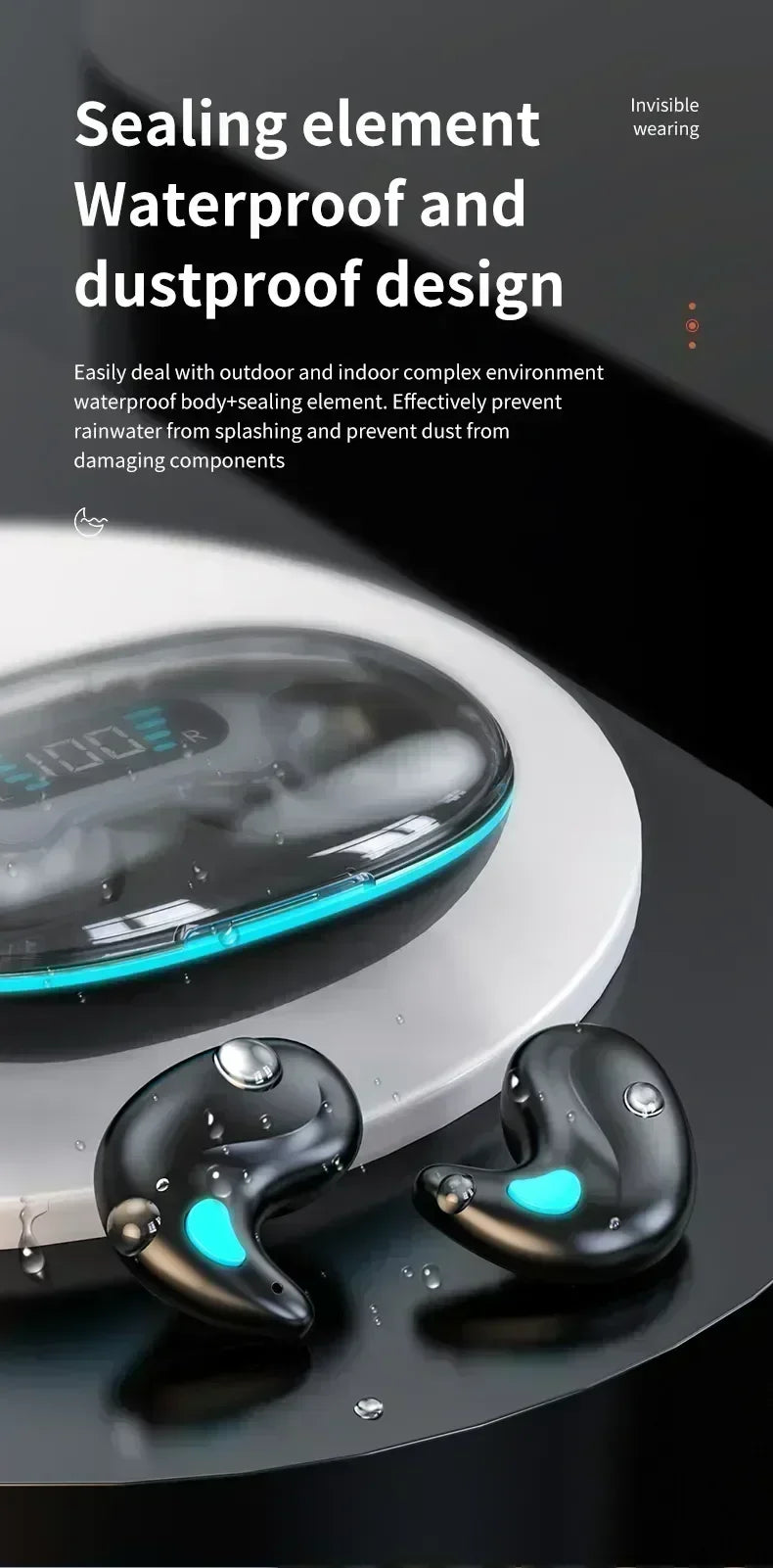TWS Wireless Earbuds - Noise Reduction Bluetooth Earphones for Sport, Gaming & Sleep