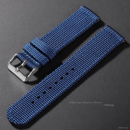 Quick Release Canvas Nylon Watch Strap 18–24mm – Men & Women Replacement Watchband